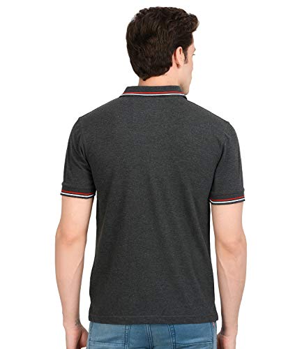 Image of AWG ALL WEATHER GEAR Men's Regular Fit Cotton Polo T-Shirt (SS21-GIZA-PN-CH-XXXL, Charcoal)