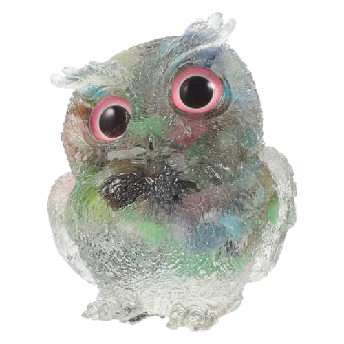 iplusmile Statuette Hibou Cristal Décoration Bureau Décoration Intérieure Élégante