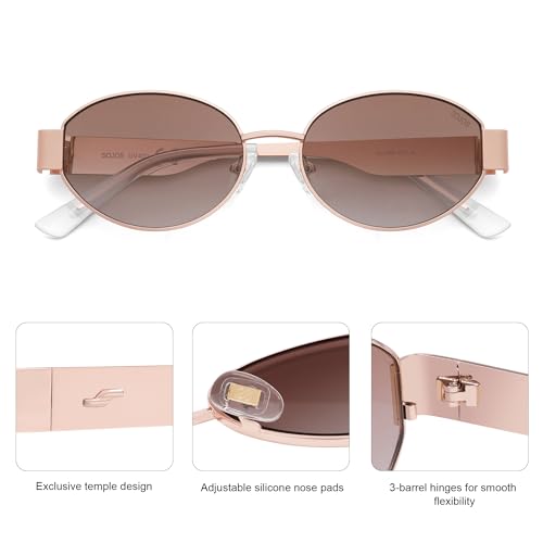 Image of SOJOS Retro Oval Sunglasses for Women Trendy Classic Shades UV400 Protection SJ1256