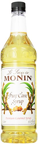 Monin Simple Syrup, Pure Cane, 33.8-Ounce Plastic Bottles (Pack of 4)