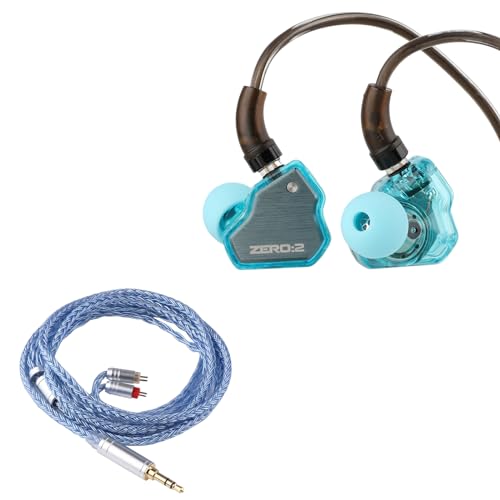 Linsoul 7Hz x Crinacle Zero:2 in Ear Monitor (Blue) + Tripowin Zonie IEM Cable (2pin-0.78mm, 3.5mm, Blue)