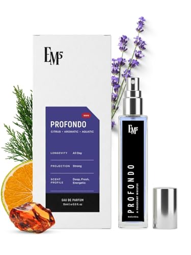 Image of EM5 Profondo Perfume for Men | Aromatic Marine Citrus Fragrance | Eau De Parfum Spray | Luxury Gift for Him | 15 ml
