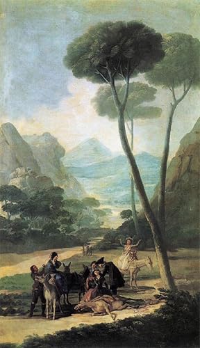 Tableaux peinture sur toile Francisco De Goya la Chute image décoration chambre 60x90