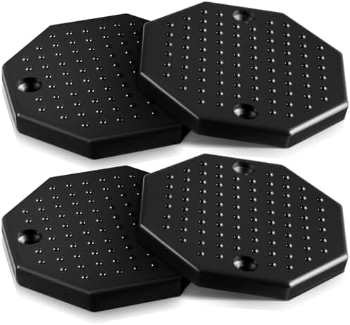Innconee 4 Pack Universal Octagon Heavy Duty Rubber Lifting Arm Pads Car Lift Accessories for Auto Lift Hoist Spareparts, Floor Jack Rubber Pad, 115 x 10mm(4.53