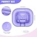 Cehim Inflatable Shampoo Basin - Portable Shampoo Bowl, Hair Washing Basin for Bedridden, Disabled,Injured, Hair Wash Tub for Dreadlocks and at Home Sink Washing (Light purple)