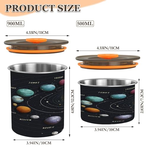Contenedor para café sistema solar 500 ml acero inoxidable miniatura 2