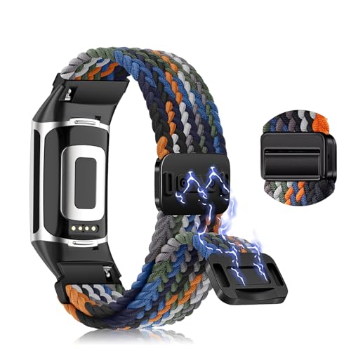 KoGiio Strap compatible with Fitbit Charge 6 / Fitbit Charge 5, Magnetic Adjustable Watch Band