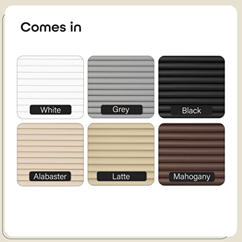Image of Cordless Room Darkening Mini Blind - 31 Inch Width, 64 Inch Length, 1 inch Slat Size - Pearl White - Cordless GII Deluxe Sundown Horizontal Windows Blinds for Interior by Achim Home Decor