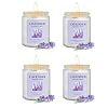 4 Pack Lavender Candle Set, 30 oz 200 Hour Home Aromatherapy Jar Candles, Long Lasting Aromatherapy Candles for Bedrooms Yoga Rooms Lounges Gardens Patios Balconies and Camping