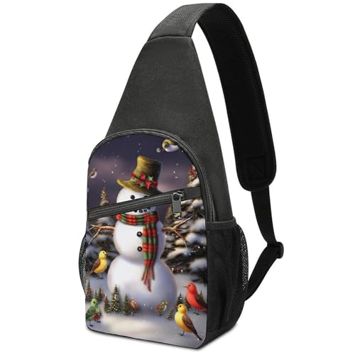 Morrales de senderismo tipo bandolera Snowman Birds miniatura 1