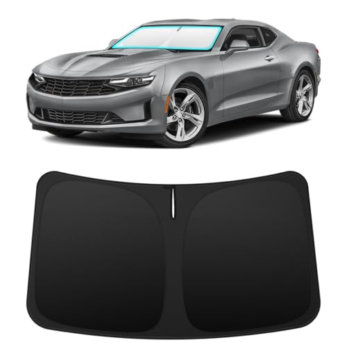 Image of INSAUTO Custom Fit Windshield Sun Shade for Chevrolet Camaro 2016-2024 | Foldable Front Window Sunshade Car Accessories, UV & Heat Reflector, Keeps Interior Cool, Includes Storage Bag