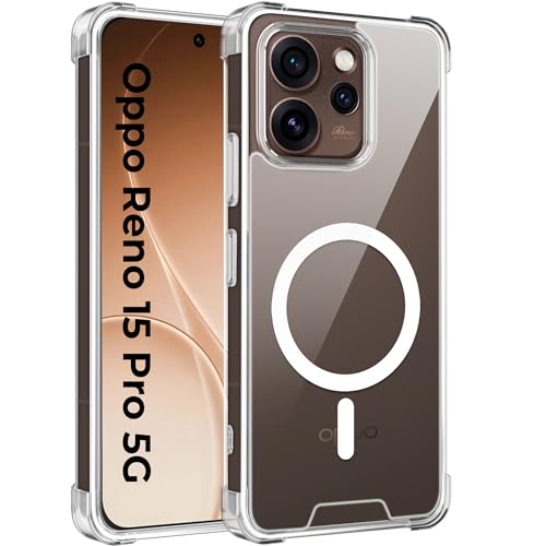 Image of A rtistque Clear Back Cover Case for Oppo Reno 15 Pro 5G | Compatible with Mag-Safe | Premium Cover | Shockproof TPU Bumper | Slim Protective Design | Oppo Reno 15 Pro 5G Back Cover - Transparent