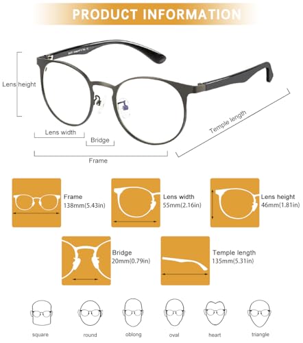 Image of DUCO Unisex Anti Eyestrain Blue Light Blocking Glasses Anti Blue Ray Computer Reading Gaming Glasses DC308