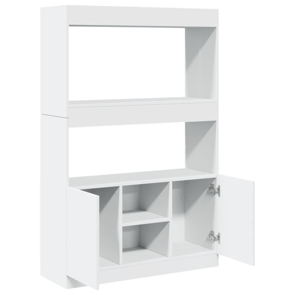Scaffale alto bianco, 92 x 33 x 140 cm, libreria