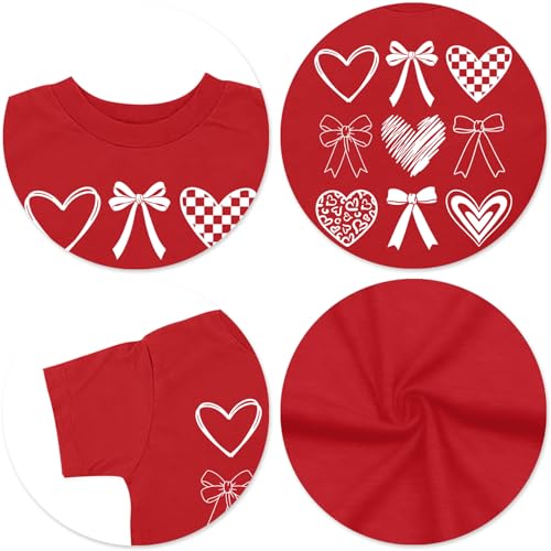 Image of Mommy and Me Valentines Day Shirts: Love Heart Tshirt Family Matching Outfits Mom and Girls Valentines Day Gifts