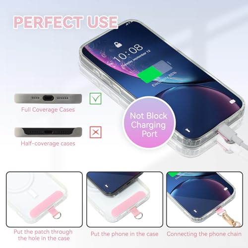 Image of VVAAGG Cell Phone Lanyard for iPhone: Crossbody Phone Strap Adjustable Neck Wrist Strap Anti Theft Long Lanyard Travel Essential for Women Most iPhone