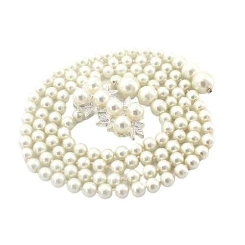 Chaîne de taille chic avec perles et boucle en strass pour jupe et robe femme