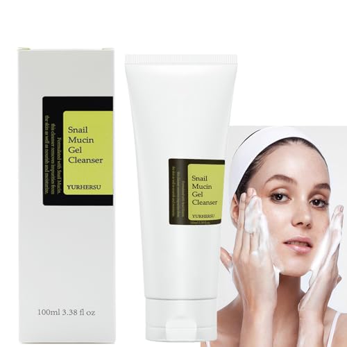 Snail Mucin Facial Wash Cream,Hidratante Facial Cleanser Face Cleanser Face Acné Espuma Cleanser Mild Daily Facial Cleanser for Deep Porenreinigung,Ungleichmäßig Haut & fahle Haut verbesser