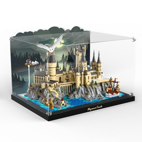 cooldac Acryl Vitrine kompatibel mit Lego 76419 Harry Potter Schloss Hogwarts Set(Nur Acryl Vitrine, Kein Lego), Staubdicht Transparent Universal Vitrine Kompatibel mit Lego 76419 Harry Potter