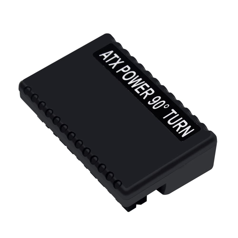 NFHK Overmold ATX 24Pin Female to 24pin Male 90 Degree Power Adapter Mainboard Motherboard for Desktops PC Supply