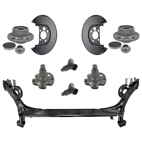 1x Hinterachskörper 2x Radlager 2x ABS-Sensor 2x Achszapfen 2x Spritzblech Hinterachse links rechts