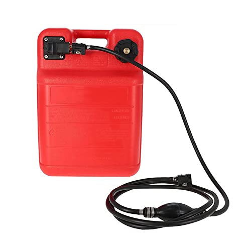 6Gallons-24L Portable Boat Fuel Tank Marine Motor Fuel Tank,With Hose Connector,For Marine Outboard Motor Red Plastic Fuel Tank #TOP4