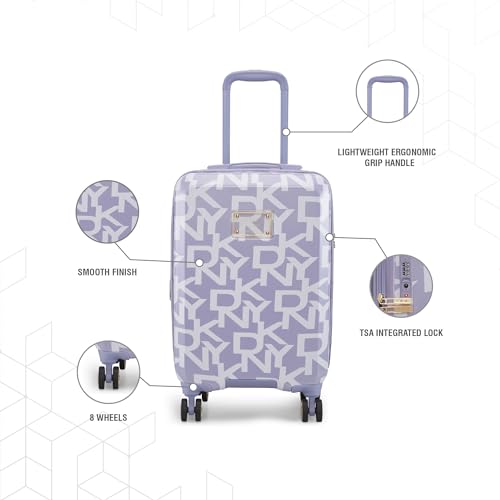 Image of DKNY Deco Signature Range Purple Color 20 inch Cabin Trolley