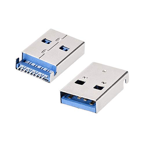 uxcell 10PCS USB 3.0 Tipo A Conector Macho 9 Pin miniatura 1