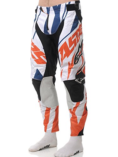 Alpinestars Oranje-Wit-Blauw 2015 Techstar MX Broek