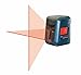 BOSCH GLL 2 Self-Correcting Cross Line Laser Level with Mounting Device (AA Batteries Included)