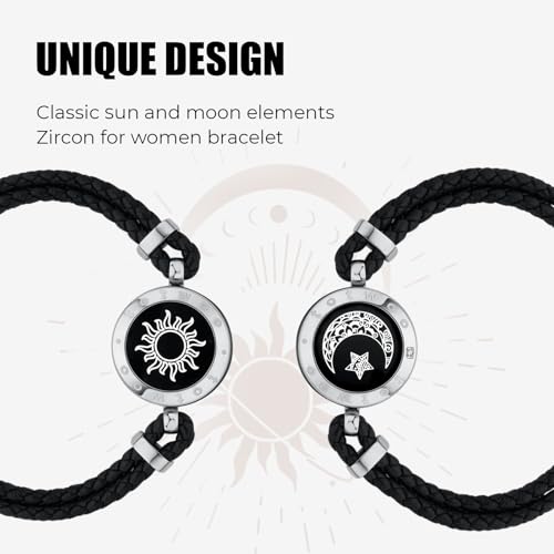 TOTWOO Touch Bracelets for Couples, Vibration & Light up for Love Couples Long Distance Relationship Gifts for Girlfriend Bluetooth Pairing Jewelry
