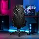 GTPLAYER Ergonomischer Bürostuhl Schreibtischstuhl Gamingstuhl Drehstuhl Verstellbarer Lordosenstütze Kopfstütze Rückenschonend Chefsessel mit Verbindungsarmlehnen Stummrädern schwarz, 310