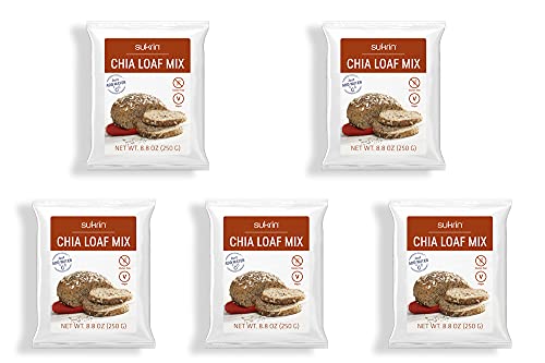 Sukrin Chia Bread Mix - Gluten Free, Low Carb Bread Mix - 8.8 Oz Packets (Pack Of 5) #TOP9