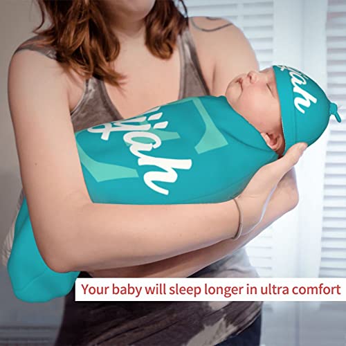 Girls Boys, Swaddle And Hats Custom Baby Blankets For Girls Boys Baby Boy Blankets Personalized Baby Gifts Personalized Baby Items (Initial Style) #TOP4