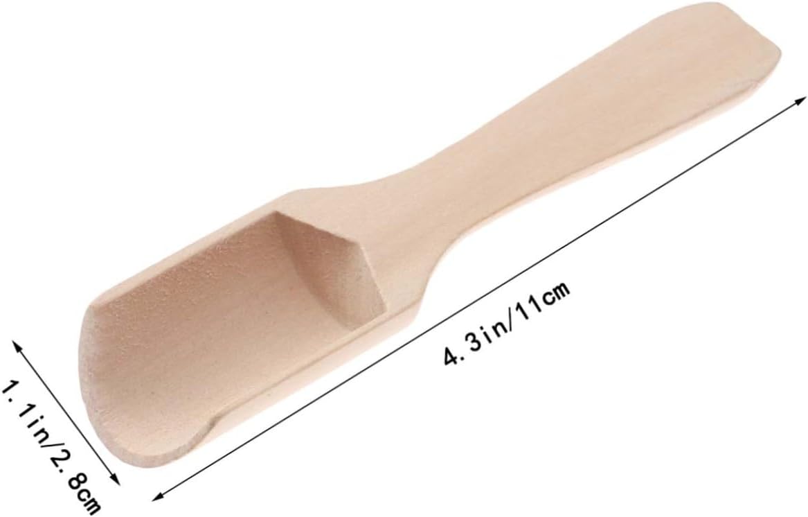 15pcs Wooden Tea Scoop and Salt Shovel Set Wooden Tea Scoop Salt Shovel Set 2.8x11cm Kitchen Measuring Use