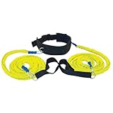 Power Systems The Power Builder Waist Belt and Two 8-Foot Resistance Tubes For Agility and Speed Training, Yellow Black (10226)