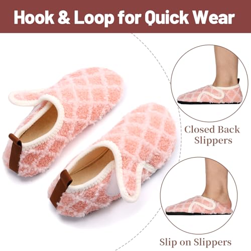 Image of Ibeauti Women Mens House Slippers Lightweight Comfy Barefoot Slipper Socks Rubber Sole House Shoes for Indoor /Outdoor Bedroom Travel