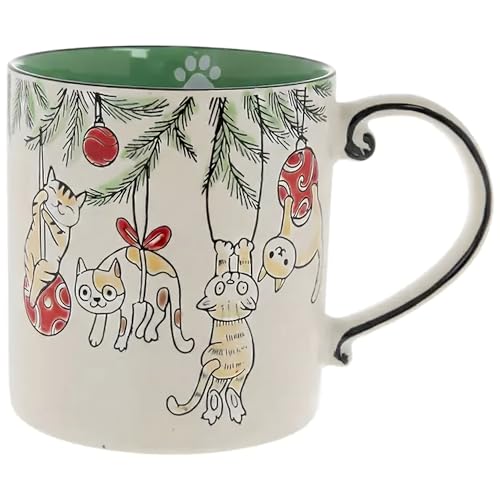 Blue Sky Clayworks Taza Gato Bleeker Holiday 21 oz miniatura 1