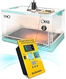 Puppy Incubator with Temperature Control & Ventilation Fan, Incubator for Puppy with Heating and Oxygen Tube, Kittens Incubator & Brooder, Pet Incubator for Dogs, Chicks, Birds & Newborn Critters(50L)