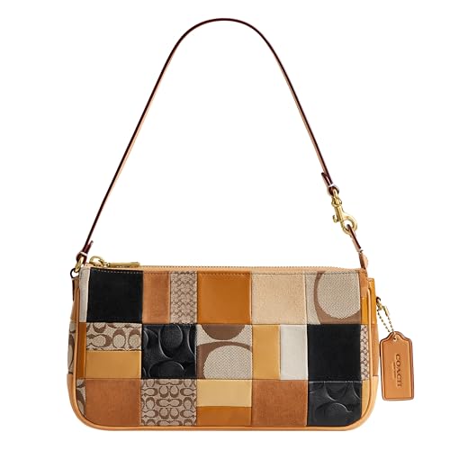 COACH Womens Patchwork Leather Plaza Bag 25 Brown Multi One Size