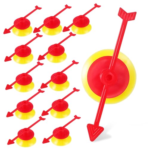 Yardwe 25 Pcs Game with Suction Cups Vibrant Plastic Rotating Arrows for Fun Games Compact for Travel Parties Eye Catching