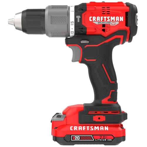 CRAFTSMAN V20 Cordless Hammer Drill Kit, 1/2 inch, 2 Batteries and Charger Included (CMCD732D2), Black - image 3