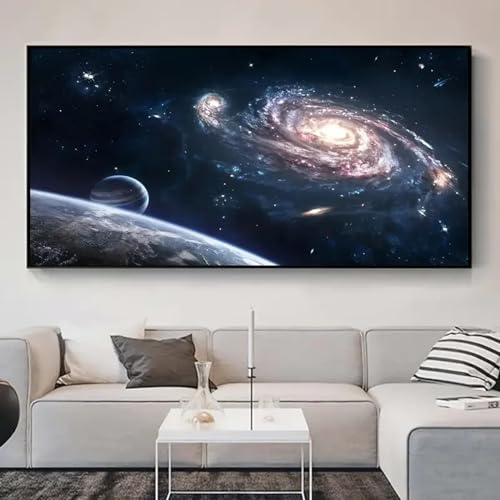 Peinture sur toile pour habiller un grand mur vide avec un magnifique ciel étoilé
