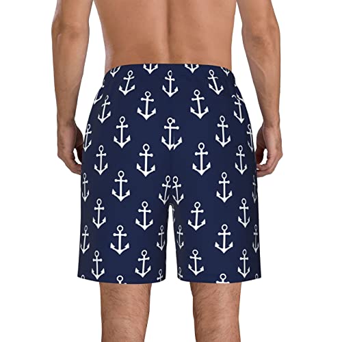 Nautical Anchor Pattern Men's Beach Shorts Board Trunks Classic Bathing Suits Quick Dry Boxer Briefs3