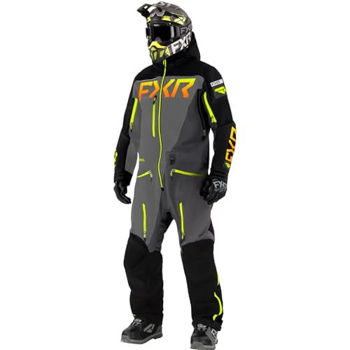 FXR Men's Ranger Instinct F.A.S.T Insulated Monosuit 2022 (Black/Charcoal/Grey/Inferno - Medium)