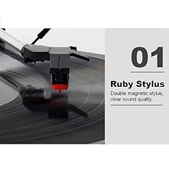 Lecteur de Musique Platine Vinyle Tourne-Disque Haut-parleurs Bluetooth Lecteur de phonographe Vintage Gramophone pour… - Les Beatles, Paul McCartney, John Lennon, RIngo Starr, George Harrison Lecteur de Musique Platine Vinyle Tourne-Disque Haut-parleurs Bluetooth Lecteur de phonographe Vintage Gramophone pour… – Image 6