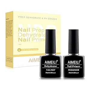 AIMEILI 2 x 10 ml Dehydrator Nail Prep en Primer, Air Dry Nail Primer Nail Dehydrator voor acrylnagels Gelnagels