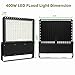 400W LED Flood Light Fixutre, High Power Outdoor LED Stadium Lights, 60,000LM(150LM/W), 5000K Daylight, 100-277V, IP66 Waterproof LED Flood Lighting for Parking Lot, Warehouse, Playground, Stadium