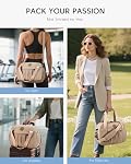 Small Carry On Bag 40x30x15cm Airline Approved Duffle Duffel Bag with Wet Pocket Overnight Weekender Gym Bag, Beige