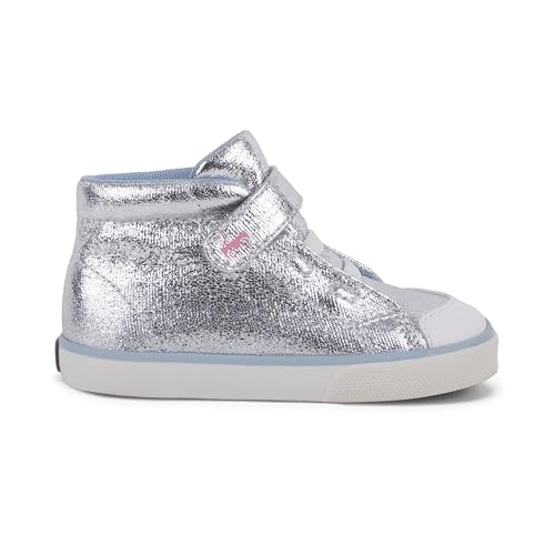 See Kai Run Basics - Drew High Top Sneaker for Kids, Silver, 123